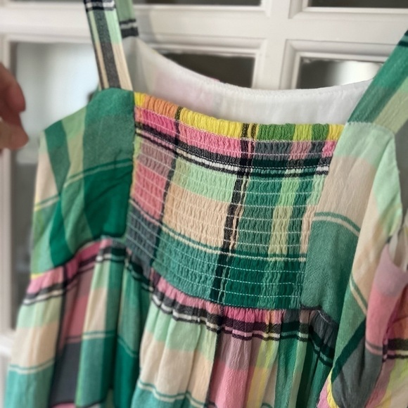 Loft Plaid Strappy Tiered Maxi Pocket Dress  - Size XSP - Picture 6 of 10